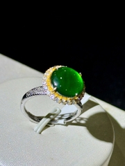 Nhẫn Ngọc Phỉ Thuý Đế Vương Lục - Kèm Giấy Kiểm Định Type A