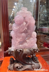 Nhất long vờn ngọc Thạch anh hồng 30cm