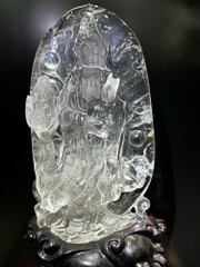 Phật Bà Quan Âm Thạch Anh Trắng 43cm