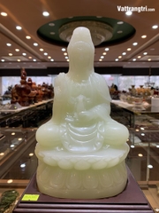 Phật quán thế âm ngọc onyx xanh 33cm