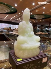 Phật quán thế âm ngọc onyx xanh 33cm