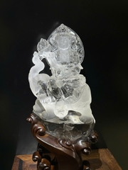 Phổ Hiền Bồ Tát Thạch Anh Trắng 48cm