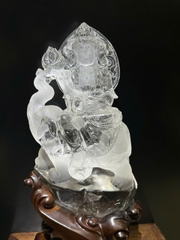Phổ Hiền Bồ Tát Thạch Anh Trắng 48cm