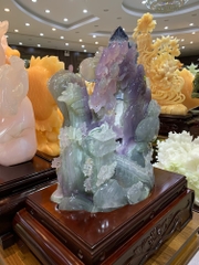 Phong cảnh hữu tình ngọc quý fluorite 63x50x32cm 