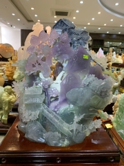 Phong cảnh hữu tình ngọc quý fluorite 63x50x32cm 