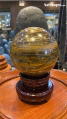 Quả Cầu đá mắt hổ 10cm