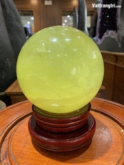 Quả cầu đá thạch anh vàng 12.5cm