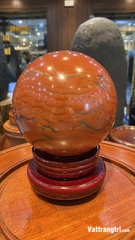 Quả cầu ngọc bích đỏ 13cm