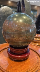 Quả cầu ngọc mã não rêu 14.5cm