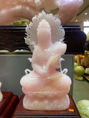 Quan âm ngọc onyx hồng 48cm