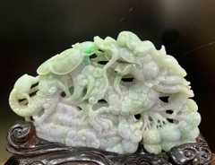 Rồng An Lạc Ngọc Phỉ Thuý + Giấy Kiểm Định 25x22x9cm