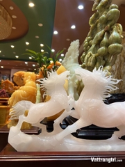 Tác Phẩm Song Mã Hồng Ngọc Onyx 48cm