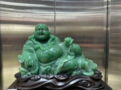 Thần Tài Di Lặc Thạch Anh Xanh (Kèm giấy kiểm đinh)