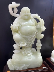 Thần tài di lặc ngọc onyx xanh 60cm
