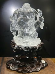 Thần Tài Di Lặc Thạch Anh Trắng 35cm
