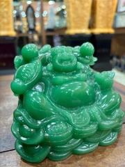 Thần Tài Di Lặc Thạch Anh Xanh 12cm