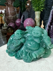 Thần tài di lặc thạch anh xanh 22cm