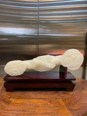 Thanh gậy như ý ngọc onyx trắng