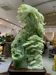 Tiên Cảnh Bồng Lai Khổng Tước Trên Mây Ngọc Serpentine