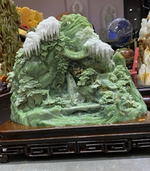 Tp Bồng lai tiên cảnh ngọc serpentine 50x37x14cm