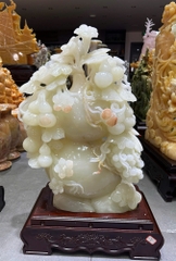 TP Hồ Lô Phú Quý Ngọc Onyx Trắng 65x45cm