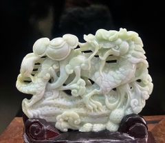 Tp Rồng An Lạc Ngọc Phỉ Thuý + Giấy Kiểm Định 23x19x9cm