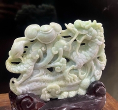 Tp Rồng An Lạc Ngọc Phỉ Thuý + Giấy Kiểm Định 23x19x9cm