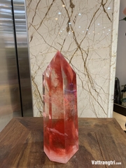 Trụ đá obsidian đỏ 23cm