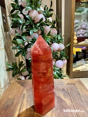 Trụ Đá Obsidian đỏ 25cm