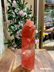 Trụ Đá Obsidian đỏ 28cm