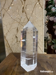 Trụ đá obsidian trắng 23cm