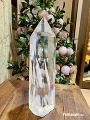 Trụ đá obsidian trắng 27cm