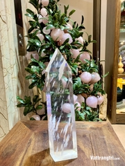 Trụ đá obsidian trắng 28cm