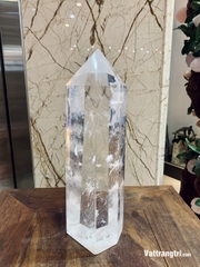 Trụ đá obsidian trắng 29cm