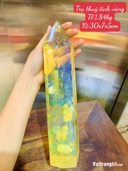 Trụ đá obsidian vàng 30cm