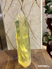 Trụ đá obsidian vàng 30cm