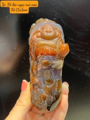 Tượng ngài di lặc ngọc mã não 11cm