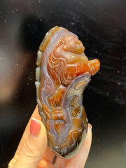 Tượng ngài di lặc ngọc mã não 11cm