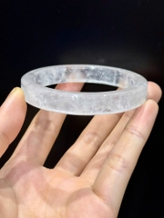 Vòng Bản Vuông Liền Thạch Anh Trắng 53mm