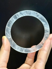 Vòng Liền Bản Đũa Thạch Anh Trắng 59.2mm