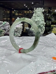 Vòng Liền Bản Hẹ Ngọc Phỉ Thuý 50.5mm (Kèm Giấy Kiểm Định)