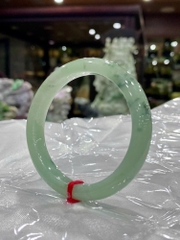 Vòng Liền Bản Hẹ Ngọc Phỉ Thuý 53.2mm (Kèm Giấy Kiểm Định)