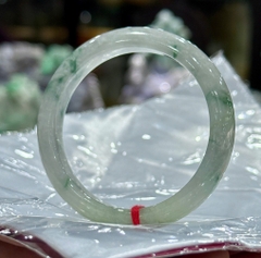 Vòng Liền Bản Hẹ Ngọc Phỉ Thuý 54.5mm (Kèm Giấy Kiểm Định)