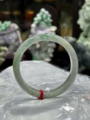 Vòng Liền Bản Hẹ Ngọc Phỉ Thuý 54mm (Kèm Giấy Kiểm Định)