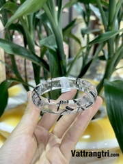 Vòng tay bản liền thạch anh tóc đen vip 15mm