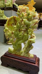 Tp Hoa khai phú quý ngọc onyx xanh 45x28x6cm