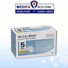 Hộp 100 Đầu Kim Bút Tiêm Insulin ACCU-FINE® 31Gx5mm ACCU-CHEK®