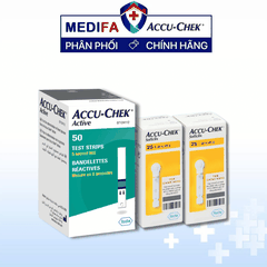 [COMBO] 50 Que Thử Đường Huyết ACCU-CHEK® Active & 50 Kim Lấy Máu ACCU-CHEK® SoftClix