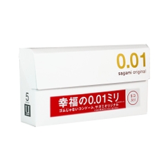 Hộp 5 chiếc bao cao su Original Sagami 0.01