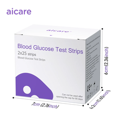 Hộp 50 Que Thử Đường Huyết AiCare SA102 & 50 Kim